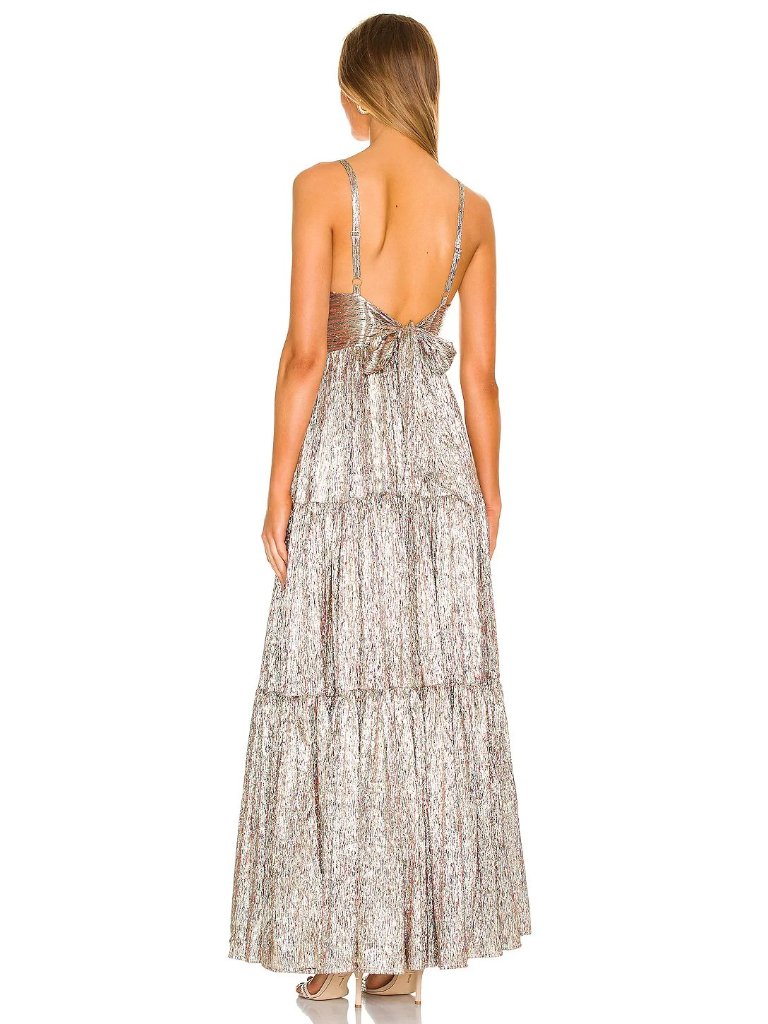 Sabina Musayev Pacific Dress In Gold — image 3 of 4